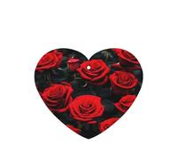 Many Red Rose Printing 10 Pcs Car Air Freshener Hanging Sheets Scented Hanging Sheets With Rope For Home