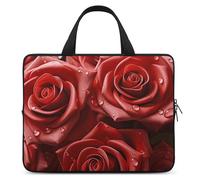 Many Red Roses Laptop Bags Ultra-Thin, Lightweight & Waterproof 10inch Laptop Sleeve, Durable Neoprene Material, Portable Protective Computer Bag with Hand Strap