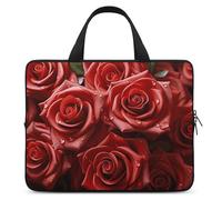 Many Red Roses Laptop Bags Ultra-Thin, Lightweight & Waterproof 17inch Laptop Sleeve, Durable Neoprene Material, Portable Protective Computer Bag with Hand Strap