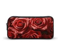 Many Red Roses Pencil Case Large Capacity, Minimalist Pencil Pouch, Lightweight & Durable Small Storage Bag for Office Supplies Organizer