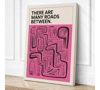 Many Roads Between Geometric Canvas Wall Art Print 24x16 Inch (61 x 41 cm)