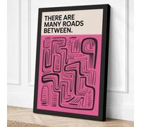 Many Roads Between Geometric Canvas Wall Art Print 24x16 Inch (61 x 41 cm)