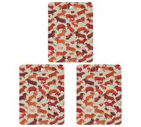 Many Romantic Dachshunds Car Air Freshener, 3 Pcs Square Hanging Air Freshener Cards, Long Lasting Fragrance Scented Cards for Car, Home, Office Gray-style