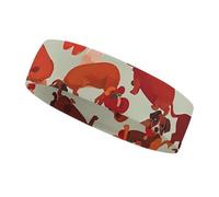 Many Romantic Dachshunds Headbands for Women & Men Sports Headband, Fits All Head Sizes, Ultra Absorbent & Non-Slip Sweatband for Running, Yoga, Gym