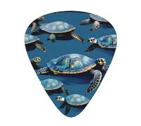 many Sea Turtle-Blue Print 12 Pcs Guitar Picks Fit Lovers 3 Different Thickness 0.46 0.71 0.96mm