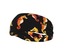 Many Seahorses Yoga Sports Fitness Headband, Unisex Running Basketball Elastic Headband, Sports Sweat-Absorbing Band,