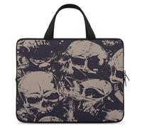 Many Skulls Get Together Laptop Case Thin Laptop Sleeve with Handle Portable Laptop Bag Water Resistant Computer Case Neoprene Computer Sleeve Bag for Men Women