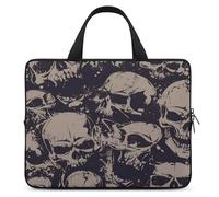 Many Skulls Get Together Laptop Case Thin Laptop Sleeve with Handle Portable Laptop Bag Water Resistant Computer Case Neoprene Computer Sleeve Bag for Men Women