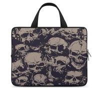 Many Skulls Get Together Laptop Case Thin Laptop Sleeve with Handle Portable Laptop Bag Water Resistant Computer Case Neoprene Computer Sleeve Bag for Men Women