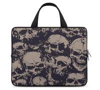 Many Skulls Get Together Laptop Case Thin Laptop Sleeve with Handle Portable Laptop Bag Water Resistant Computer Case Neoprene Computer Sleeve Bag for Men Women