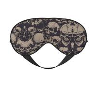 Many Skulls Get Together Sleep Eye Mask Smooth Soft Adjustable Shading Blindfold Eye Mask for Rest Travel