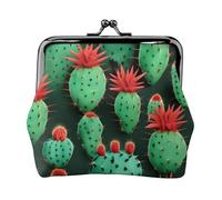 Many Small Cactus Art Print Stylish Unique Coin Purse Cute Mini Wallet with Kiss Lock Waterproof for Coins