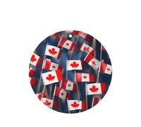 Many Small Canadian Flags Printing 10 Pcs Car Air Freshener Hanging Sheets Scented Hanging Sheets With Rope For Home