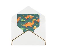 Many Small Dinosaur Print Greeting Card Paper, Half Fold To Cards For Birthday, Wedding, Party.