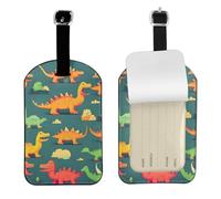 Many Small Dinosaur Print Luggage Travel Bag Tags Luggage Tag Holder Name Labels Set for Men Women