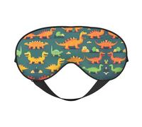 Many Small Dinosaur Print Sleep Eye Mask with Adjustable Strap Soft for Airplane Travel Relax Yoga Nap Meditation