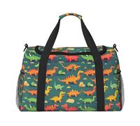 Many Small Dinosaur Print Travel Foldable Waterproof Lightweight Carry On Luggage Bag with Shoulder Strap
