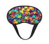 Many Stars Eye Mask for Sleeping Soft Satin Sleep Shade Cover Blindfold with Elastic Strap Travel Nap Blackout Eye Shade Cover for Women Men