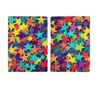 Many Stars Passport Holder with Card And Ticket Slot, PU Leather Passport Case Easy Access, Travel Essentials Document Organizer Waterproof Travel Wallet for Men Women