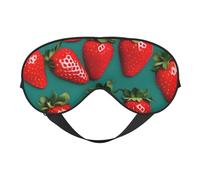 Many Strawberry Print Lightweight Sleep Mask Breathable Light-Blocking Travel Yoga Outdoor Adventures