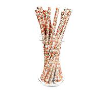 MANY STYLES AVAILABLE Paper Drinking Straws [Pack of 25] Striped, Polka Dot (Dotted) or Chevron perfect for Birthday Parties, Weddings, Christmas Decorations MANY STYLES AVAILABLE Paper Drinking Straws [Pack of 25] Striped, Polka Dot (Dotted) or Chevron perfect for Birthday Parties, Weddings, Christmas Decorations by Picture Perfect Party ® (Floral)