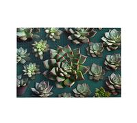Many Succulents Adult Wooden Jigsaw Puzzle 1000 Pieces for The Perfect Visual Feast! 1000pcs