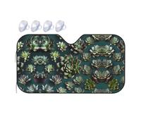 Many Succulents Medium Car Windshield Sunshade - Quick Cooling in The car in Summer, Portable Storage Sunshade