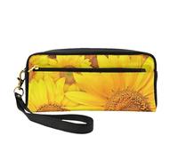 Many Sunflowers Portable Cosmetic Storage Bag, Travel Cosmetic Bag, Daily Storage Bag for Men and Women, Black, One Size, black, standard size