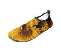 Many Sunflowers Water Shoes for Men Women, Lightweight Stretch Swim Shoes with Anti-Slip Rubber Sole, Quick-Dry Aqua Socks for Pool, Beach, Surfing, Style, 14