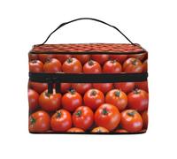 Many Tomatoes -Print Waterproof Cosmetic Bag for Travel & Gym - Large Makeup Organizer Compartments, Premium Twill Fabric, Leak-Proof Design