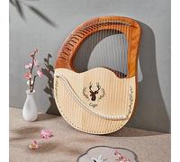 Many Types Styles Of Lyre Harp, Portable Classical Instrument Lap Harp, Simple Harp Instruments For Beginners (Color : 27-String Boxed - Spruce Logs)