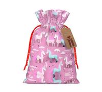 Many Unicorns Printing Christmas Bag With Drawstring Closure, 4.7x6.9 In For Christmas Party Birthday Gift Wrapping