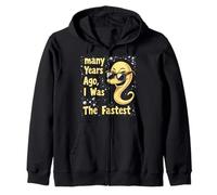 Many Years Ago I Was The Fastest Retro Funny Sperm Zip Hoodie
