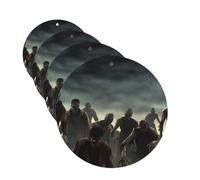 Many Zombie Car Air Freshener Cards for Women Men 4 Pack Cute Car Accessories Long Lasting Scent Car Diffuser Hanging Auto Aromatherapy Tablets Car Fresheners Gifts