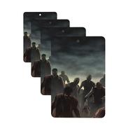 Many Zombie Car Air Freshener Cards for Women Men 4 Pack Cute Car Accessories Long Lasting Scent Car Diffuser Hanging Auto Aromatherapy Tablets Car Fresheners Gifts
