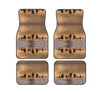 Many Zombie Complete set of car floor mats, 4-piece interior set suitable for most cars, trucks, and vans