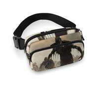 Many Zombie Fanny Pack for Women Men Waist Bag Belt Bag Adjustable Casual Bag for Travel Sports Hiking, white, 7.9x5.1inches