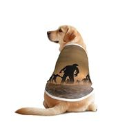 Many Zombie Print Dog Outfit Sleeveles, Funny Pet Dog Clothes Machine Washable Shirt Vest For Medium Large Dogs
