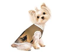 Many Zombie print Dog Shirts for Small Dogs Stretchy T-Shirts Lightweight Tank Top Sleeveless Striped Vest