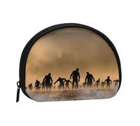 Many Zombie Print Portable Mini Storage Bag Shell Shaped Wallet Small Coin Wallet Shell Storage Bag