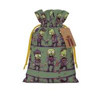 Many Zombie Print Reusable Gift Bags,Drawstring Gift Bags For Jewelry And Gifts,For Festive Occasions