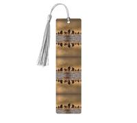 Many Zombie Print Wooden Bookmark Bookmarks with Tassels Book Marks for Reading Hardcover Books Notebooks