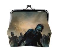 Many Zombie Printed Coin Purse Pouch-Mini Coin Wallet,Change Purse,Leather Coin Pouch Holder For Woman Girls, Black, One Size, Modern,european Style, Retro