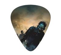 Many Zombie Printed Custom 12 Pieces Guitar Pick In A Box,The Pick Makes Sound Clear, Ukulele, Electric Bass (0.46 0.71 0.96mm)