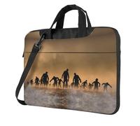 Many Zombie Printed Waterproof Laptop Case Ultra-Thin Portable One-Shoulder Laptop Bag 600d Oxford 13in/14in/15.6in