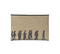 Many Zombie Reusable Paper Cosmetic Bag Waterproof & Lightweight for Travel, School & Daily Use Full-Print Design Women, Students, Eco-Conscious