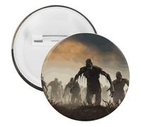 Many Zombie Tinplate Badge Personalized Round Brooch Large Craft Button Suitable for Teachers, Nurses, Doctors, Staff, Party Gift Accessories, 5PCS, Plastic, plastics