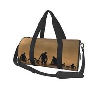 Many Zombie Travel Duffel Bag for Women Men,Print Polyester Tote Round Luggage Bag with Shoulder Strap