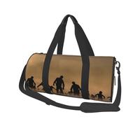 Many Zombie Travel Duffel Bag for Women Men,Print Polyester Tote Round Luggage Bag with Shoulder Strap