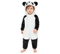 Manyakai Baby Unisex Keep Warm Long Sleeve Flannel Hooded Romper Jumpsuit Cartoon Animal Cosplay Party Costume Pander A 5-6 Years